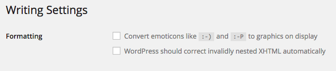 Wordpress: How to turn off emoticons