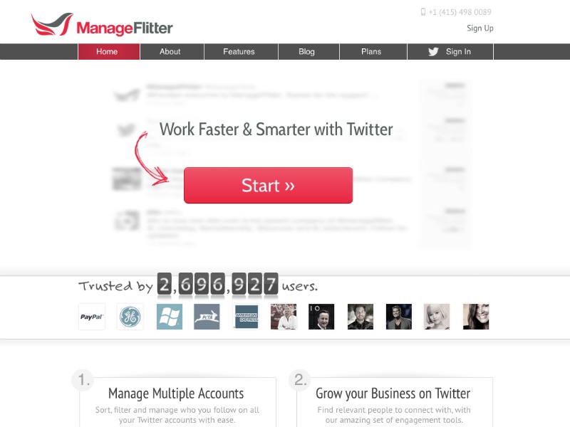 Bonjour, Blogger! ManageFlitter image 1