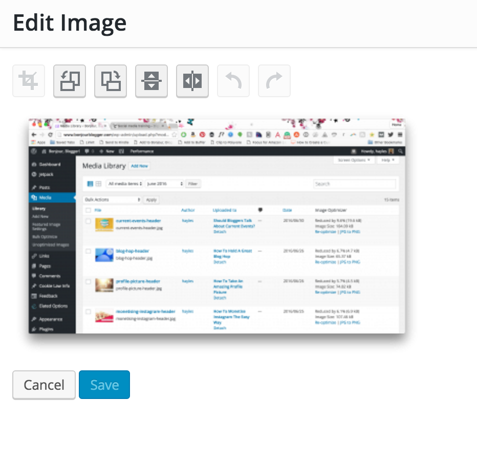 Bonjour, Blogger! Wordpress Wednesday: Basic Image Editing image 3